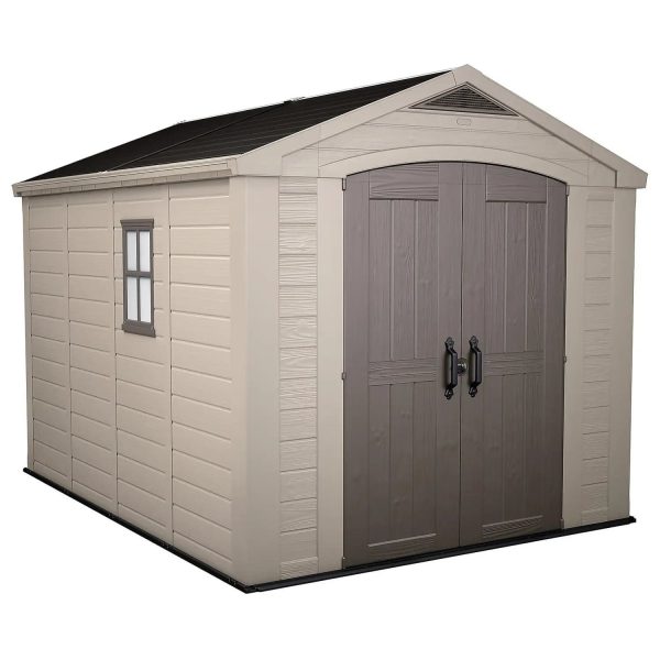 Keter 8’x11′ Factor Heavy Duty Plastic Garden Shed – Beige