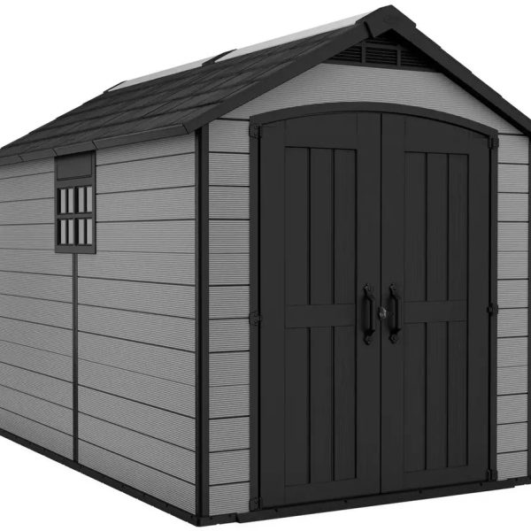 Keter Premier Plastic Garden Shed 7.5 x 11ft - Grey