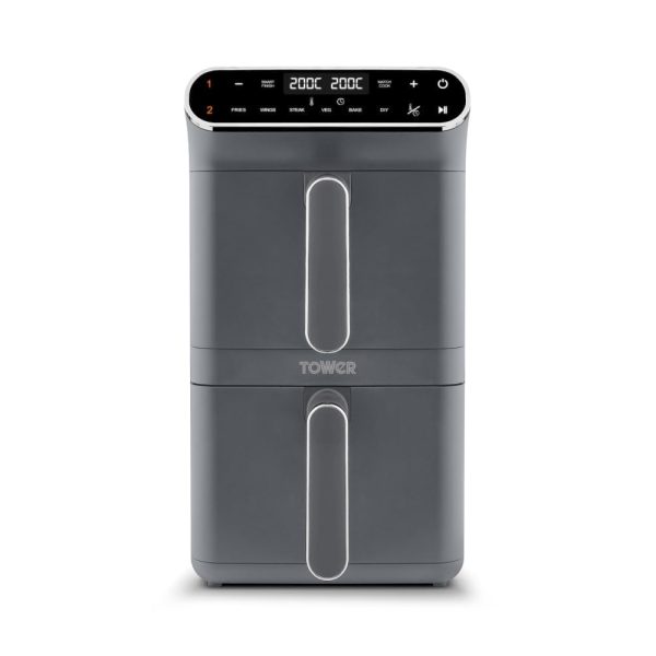 Dual Stack Air Fryer 11L 2460W 6 Presets Graphite