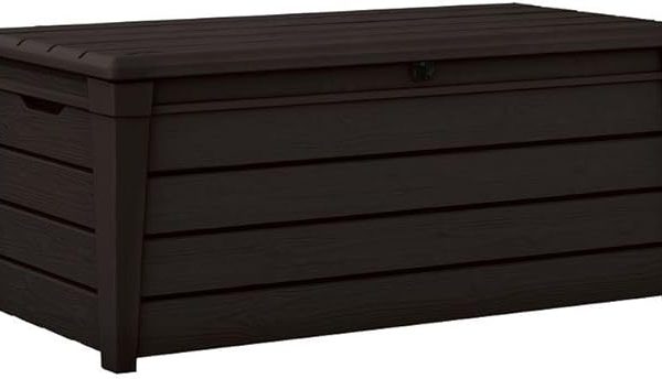 454L Brightwood Garden Storage Box — All-Weather, Fade-Free Outdoor Storage