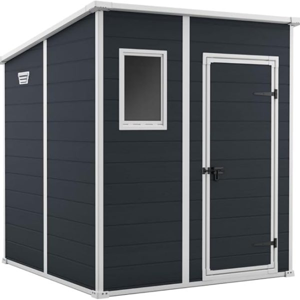 6x4ft Resin Outdoor Storage Shed — Bikes, Tools & Garden Storage