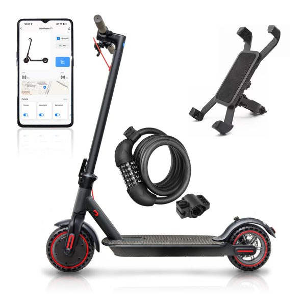 LOFIR 8.5" Aluminum Alloy Folding Electric Scooter Connectivity App Legal for Road Including Lock Function Load