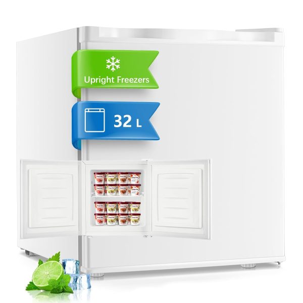Table Top Mini Freezer 32L White Freestanding
