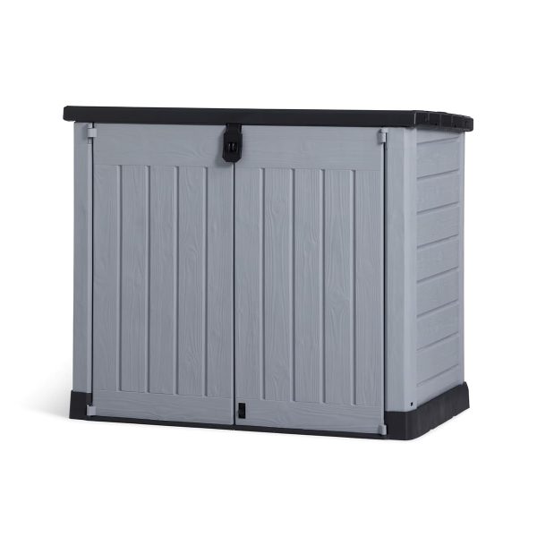 Outdoor Garden Storage Shed 57 X 32 X 48 In Grey Plastic Double Doors
