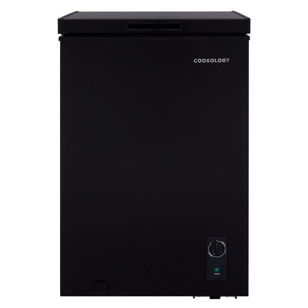 Freestanding Chest Freezer 99L Adjustable Thermostat Black