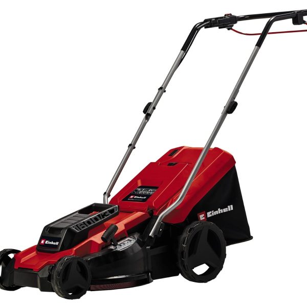 Corded Electric Lawn Mower 37cm 1600W 38L Grass Box 5 Heights Red Black