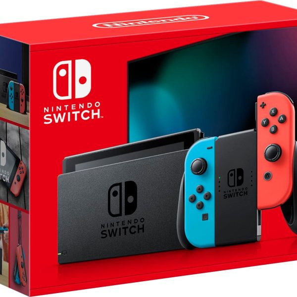 Switch with Neon Blue and Neon Red Joy‑Con