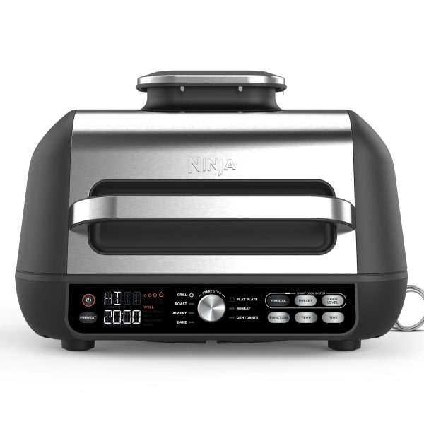 Ninja Foodi Max Pro Health Grill, Flat Plate & Air Fryer 3.8L, 7-in-1, Silver/Black AG651UK