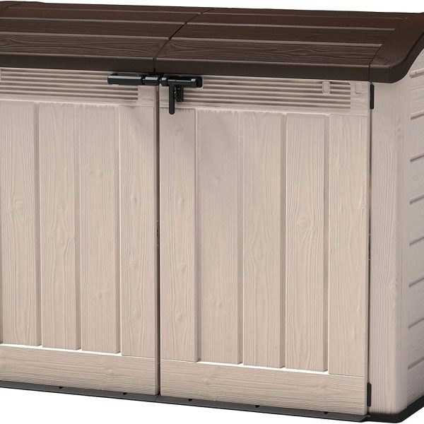 Keter Store It Out Ultra Outdoor Garden Storage Shed, 177 x 113 x 134 cm - Beige and Brown
