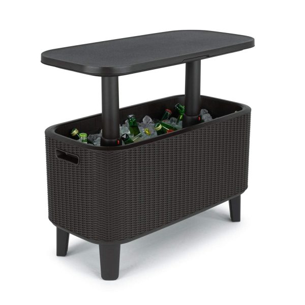 Keter Bevy BAR Cocktail Table, Polypropylene, Anthracite Grey