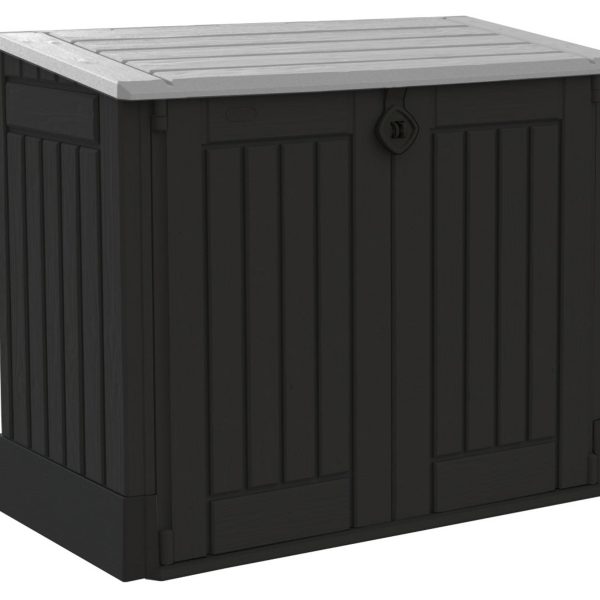 Keter Store It Out Midi Outdoor Garden Storage Shed, Black and Grey, 130 x 74 x 110 cm