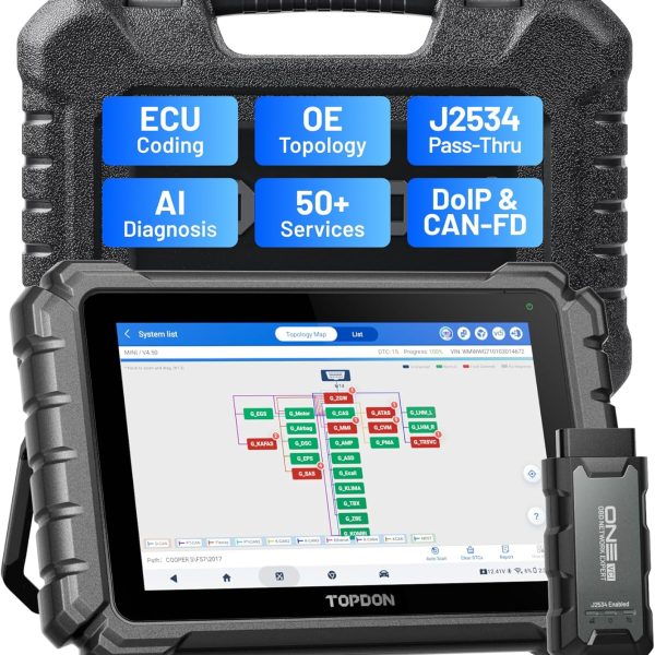 TOPDON ONE 10.1" Bidirectional OBD2 Scanner with J2534 Pass-Thru 900L-DGR