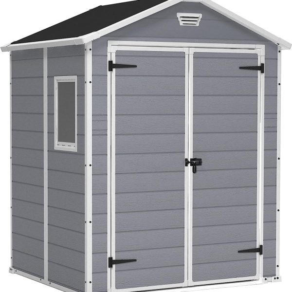 Keter Manor 6 x 5ft Double Door Outdoor Garden Shed