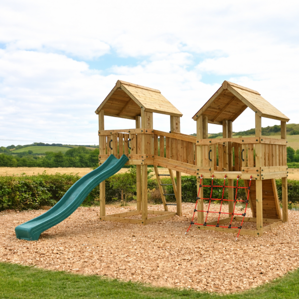 ACTIVE Hopton towers – 1.5 and 1.2m platform height, with slide, 3 accessories AND INSTALLATION