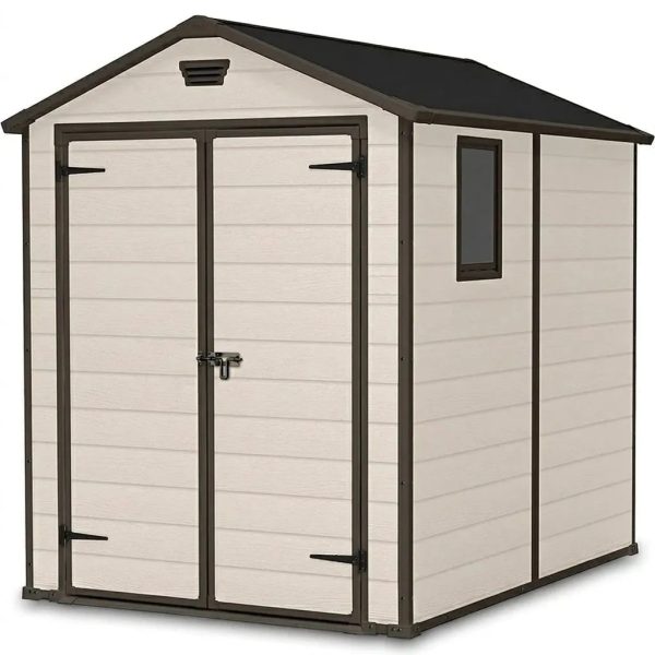 Keter 6×8 Manor Plastic Garden Storage Shed Beige