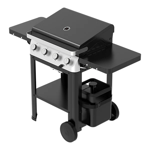 GoodHome Powell Black 4 burner Gas BBQ