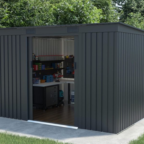 Lotus Sheds Adonis 9 x 8 ft Pent Metal Shed