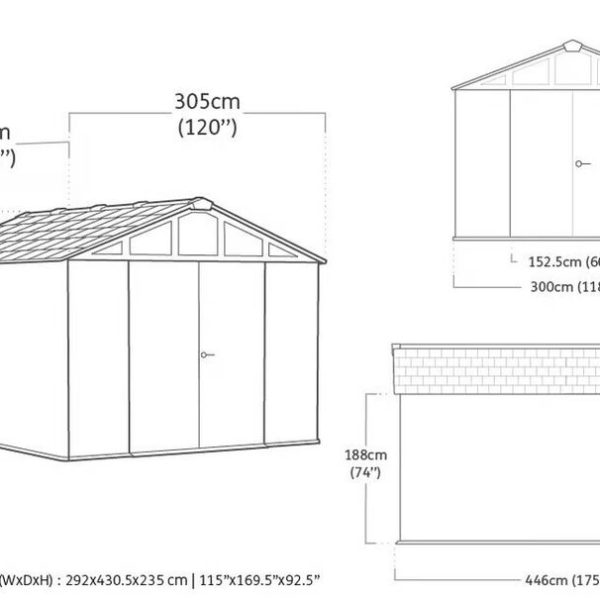 Keter Stronghold 10x15 Shed - Grey