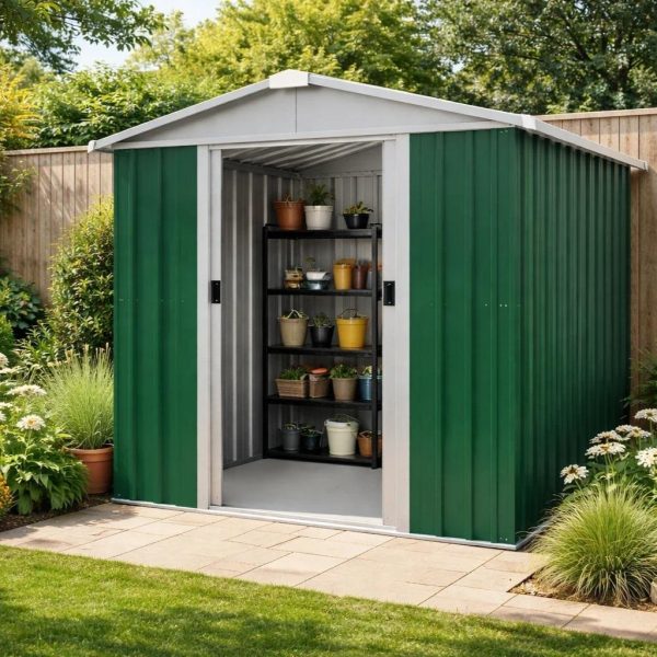 YardMaster 6 x 6 ft Emerald Deluxe Metal Shed